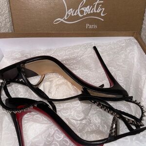 Christian Louboutin  So Me 100mm Leather Sandals Black